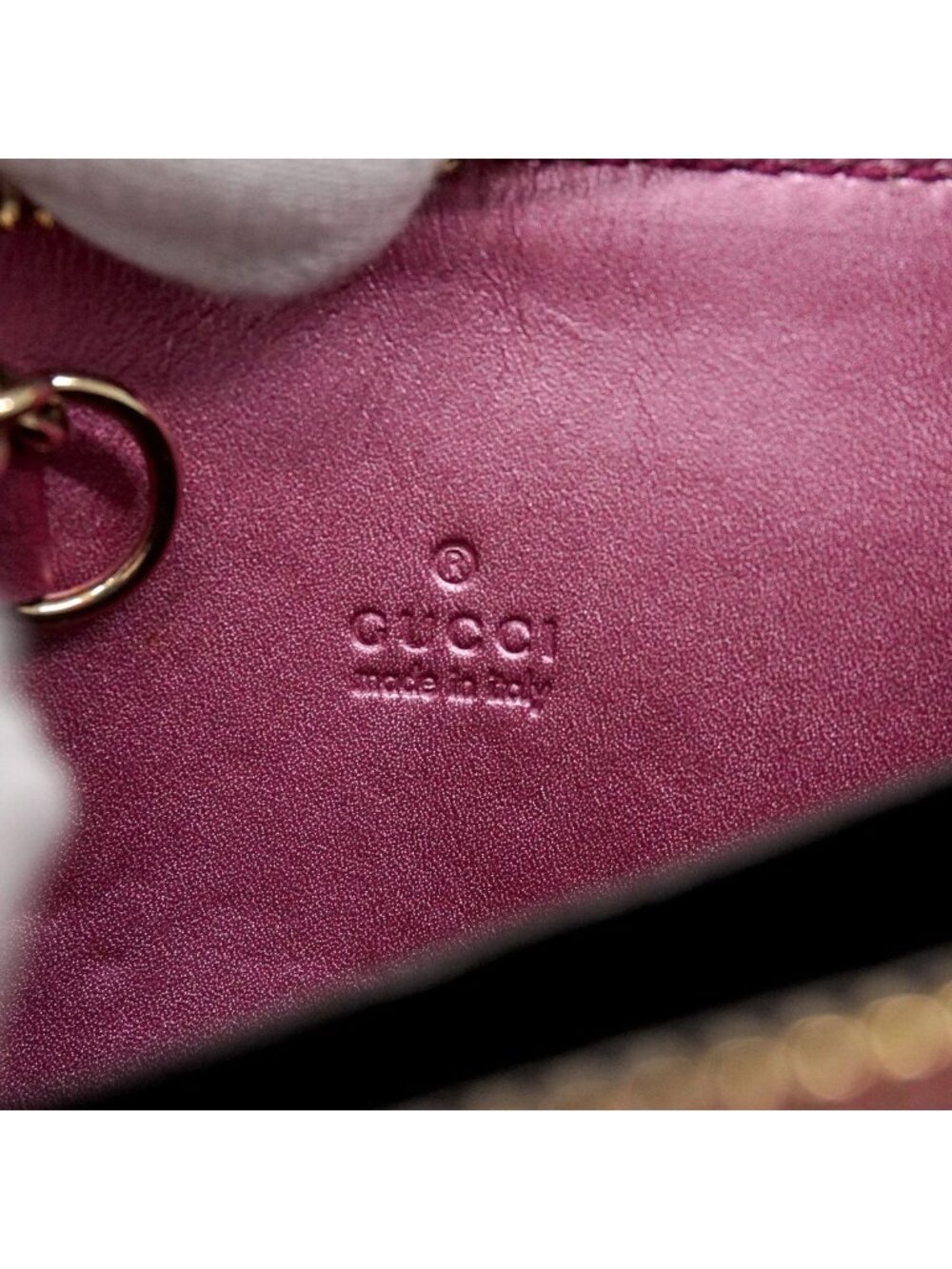 Gucci Coin Purse Guccissima Leather Pink Champagne Gold - Picture 5 of 9